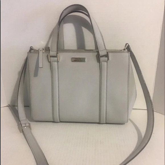 kate spade Handbags - Kate Spade grey leather crossbody/ satchel Bag